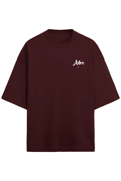Astro terry oversized tshirt-Maroon-Snapper Choice