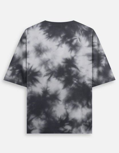 White black Unisex Tie Dye Oversized T-Shirt-Snapper Choice