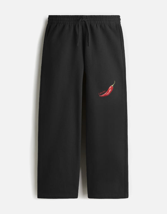 Chilli Extra Hot Unisex Sweatpants-Black-Snapper Choice