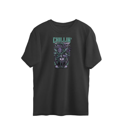 Chillin Unisex Oversized T-Shirt-Black-Snapper Choice