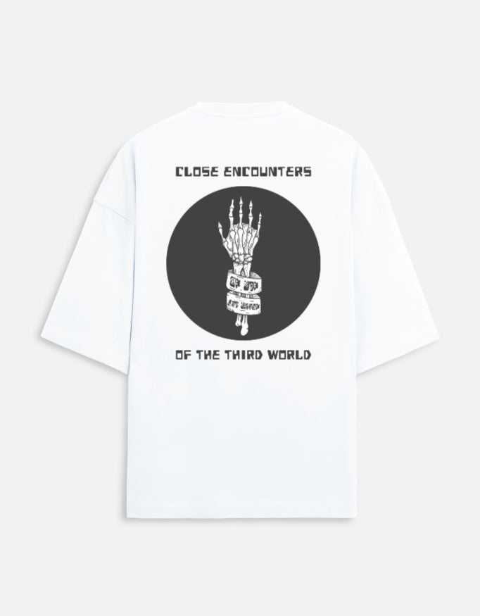 Close Encounters Unisex Terry Oversized Tee-White-Snapper Choice