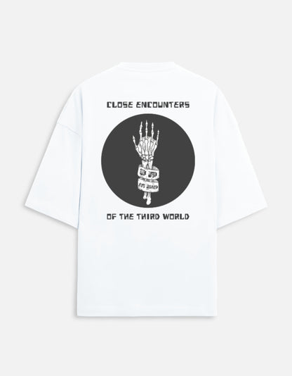 Close Encounters Unisex Terry Oversized Tee-White-Snapper Choice