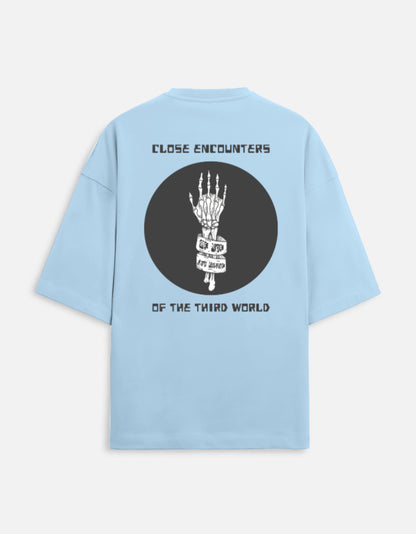 Close Encounters Unisex Terry Oversized Tee-Baby Blue-Snapper Choice