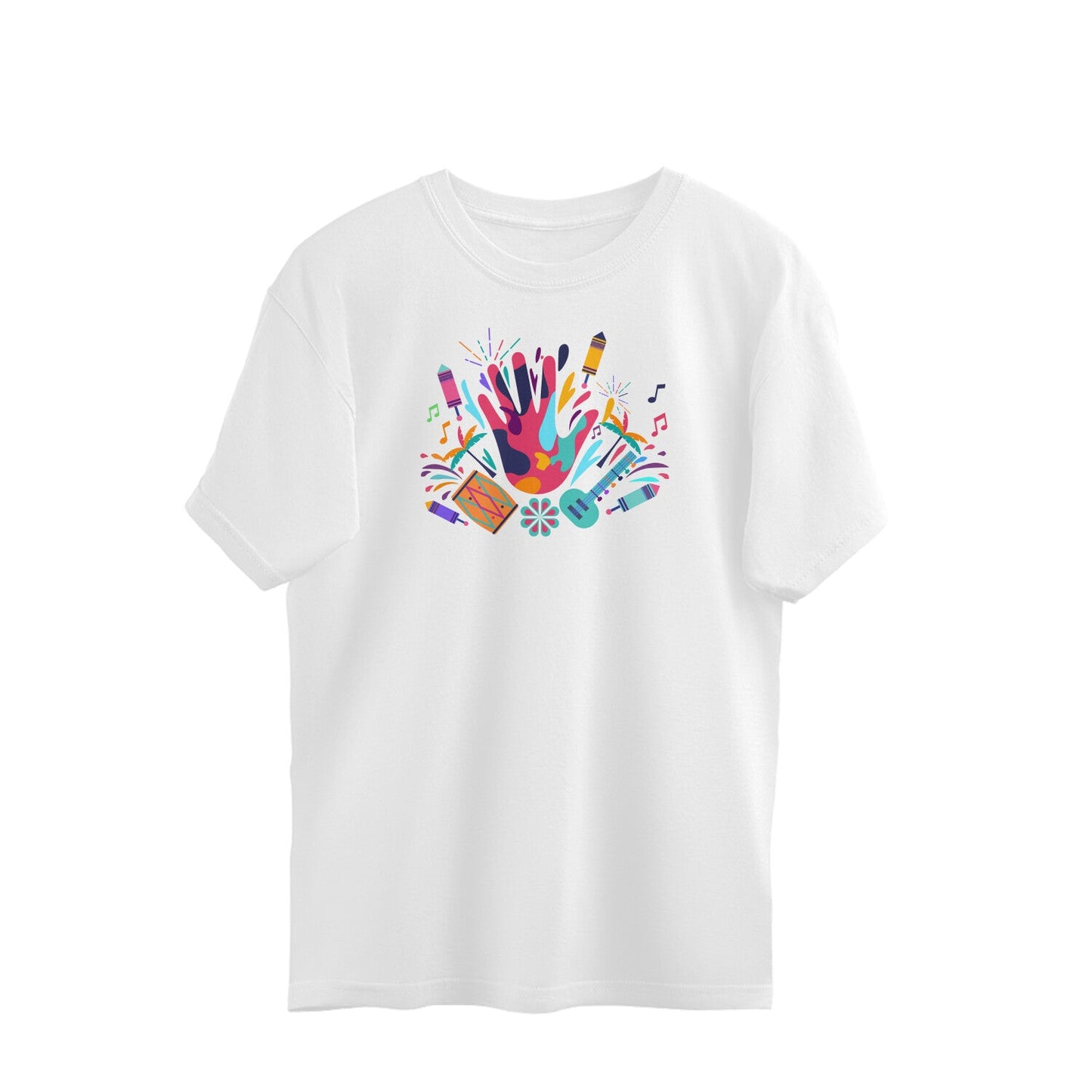 Colors Oversized t-shirt-White-Snapper Choice