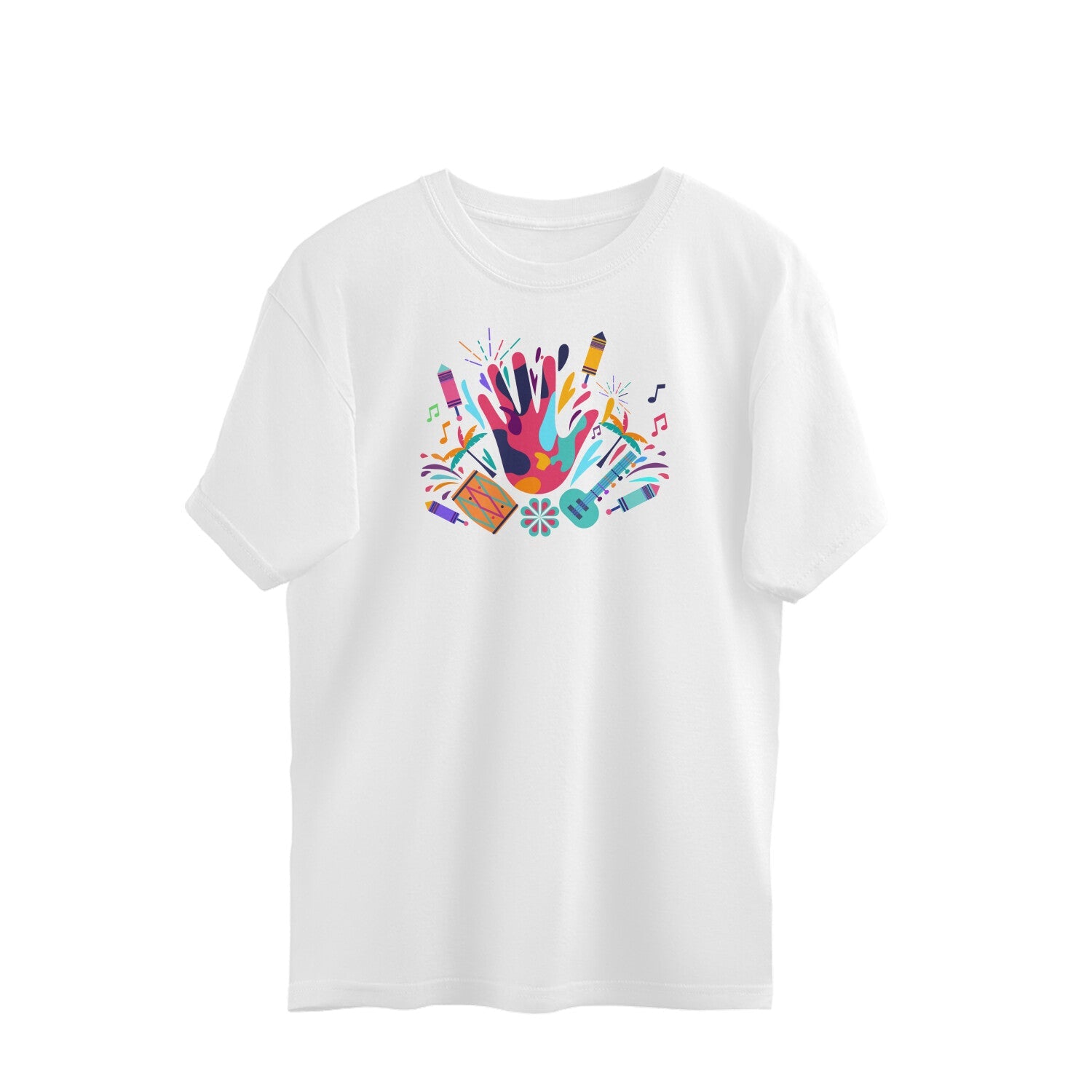 Colors Oversized t-shirt-White-Snapper Choice
