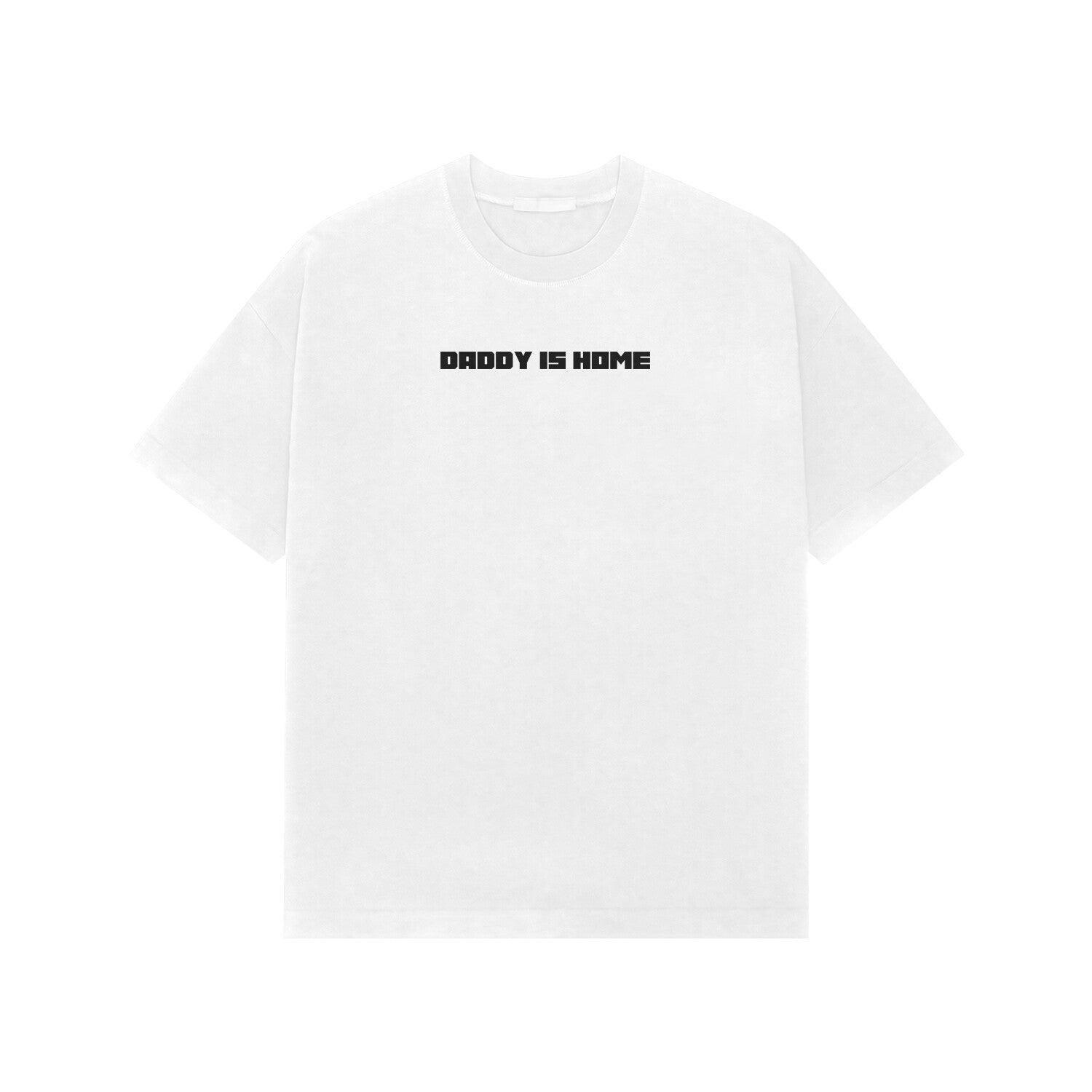 Daddy is home Premium Oversized tshirt-White-Snapper Choice