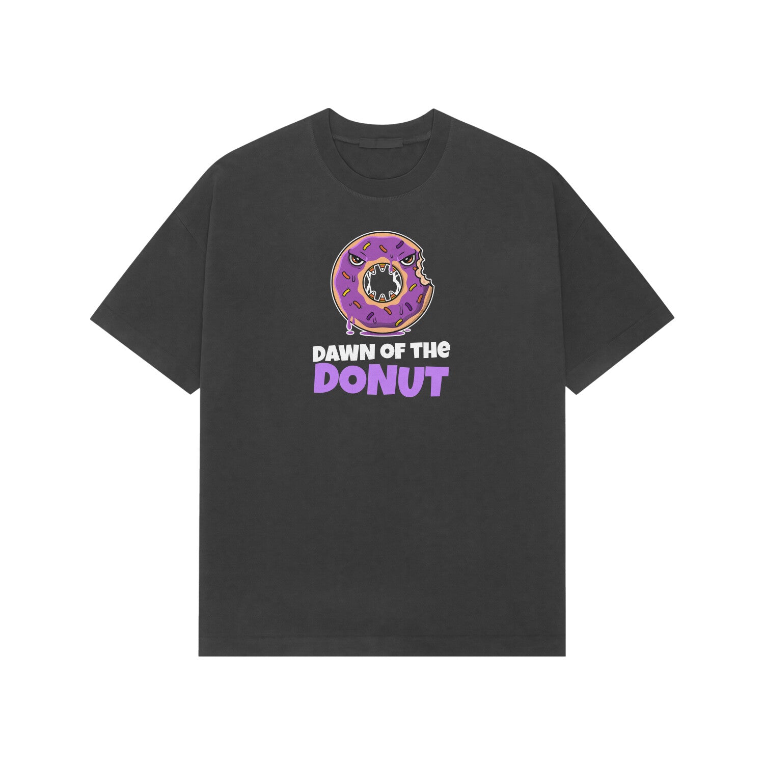 Dawn of the Donut premium oversized tshirt-Black-Snapper Choice