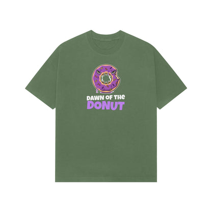 Dawn of the Donut premium oversized tshirt-Forest Green-Snapper Choice