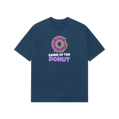 Dawn of the Donut premium oversized tshirt-Navy Blue-Snapper Choice