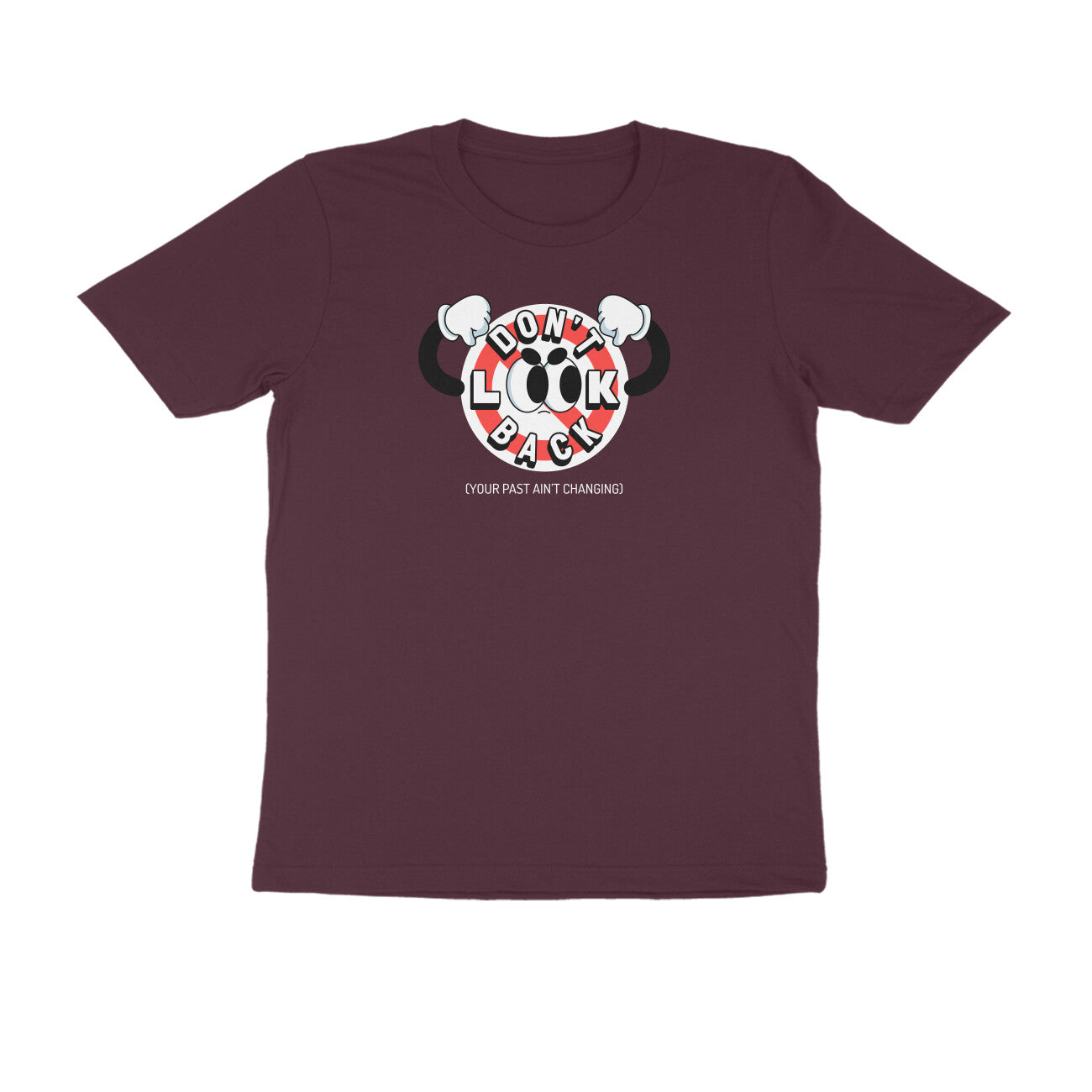 Don't Look back men's t-shirt-Burgundy-Snapper Choice