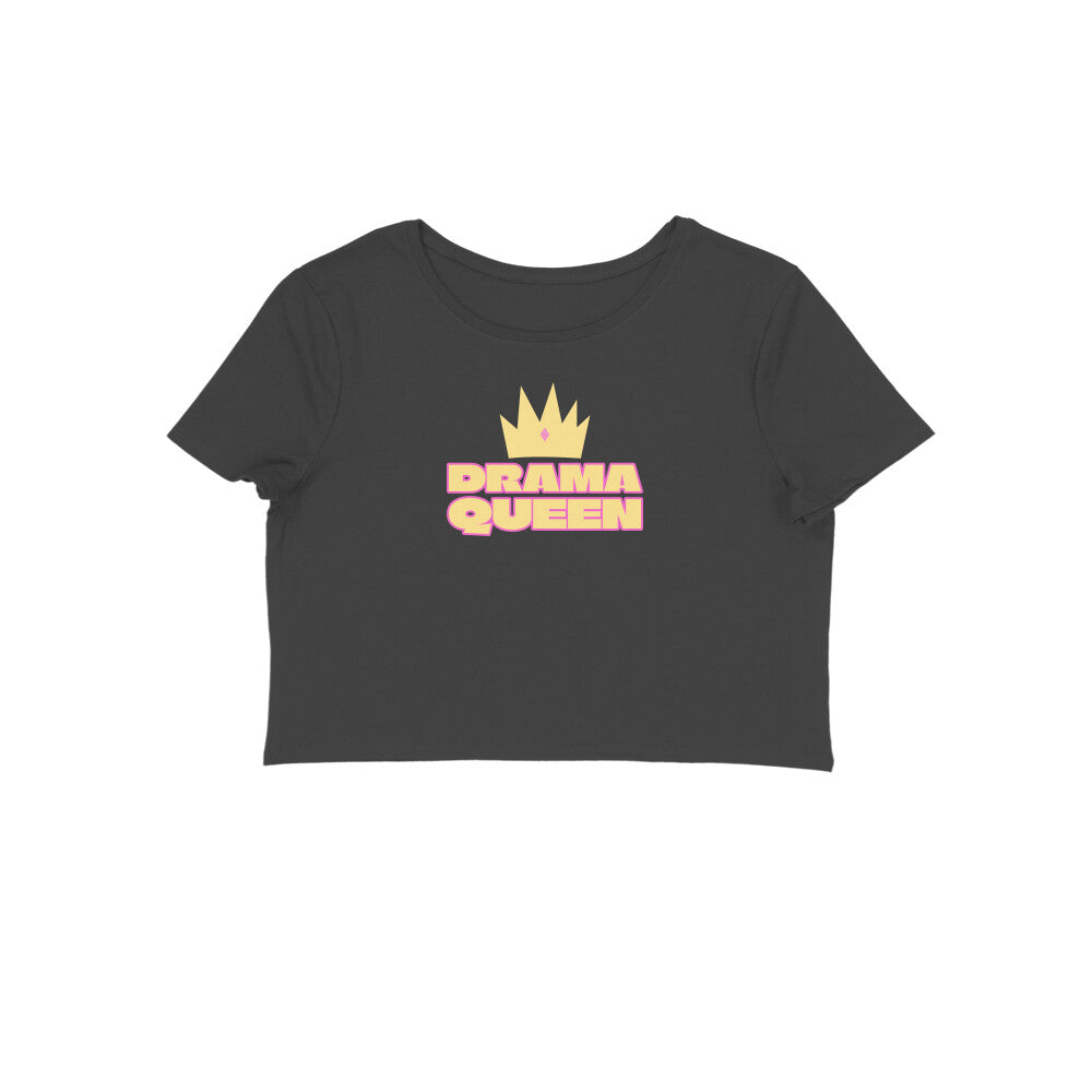 Drama queen Crop top-Black-Snapper Choice