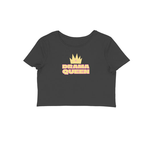 Drama queen Crop top-Black-Snapper Choice
