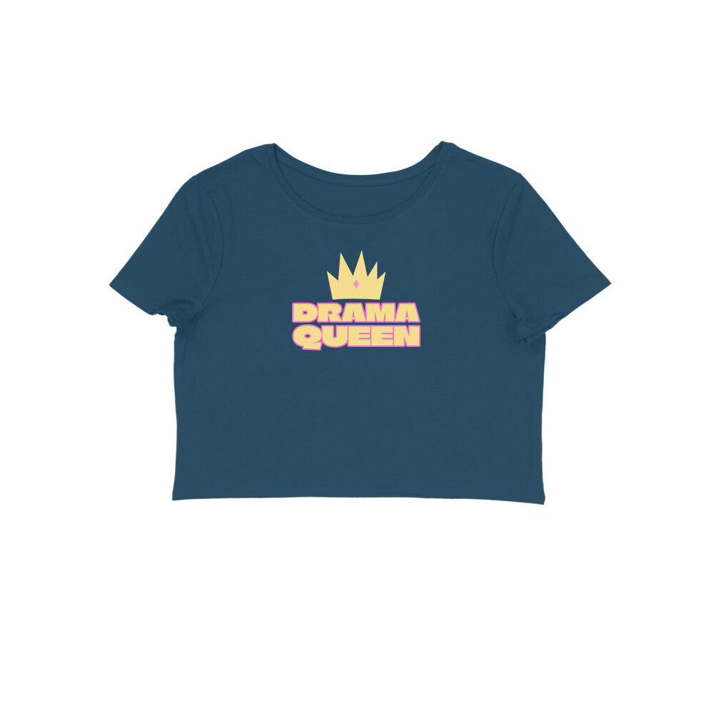 Drama queen Crop top-Navy Blue-Snapper Choice