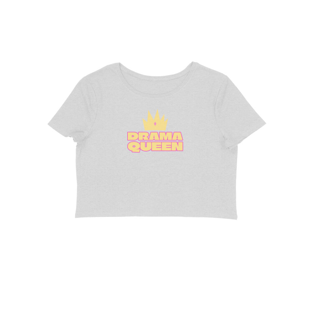 Drama queen Crop top-Melange Grey-Snapper Choice