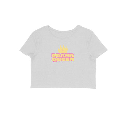 Drama queen Crop top-Melange Grey-Snapper Choice