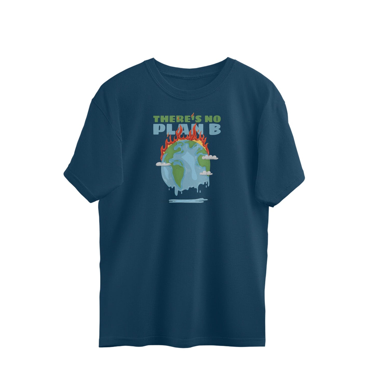 Earth Unisex Oversized T-Shirt-Navy Blue-Snapper Choice