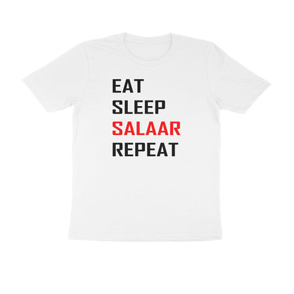 Eat sleep salaar repeat men's t-shirt-White-Snapper Choice