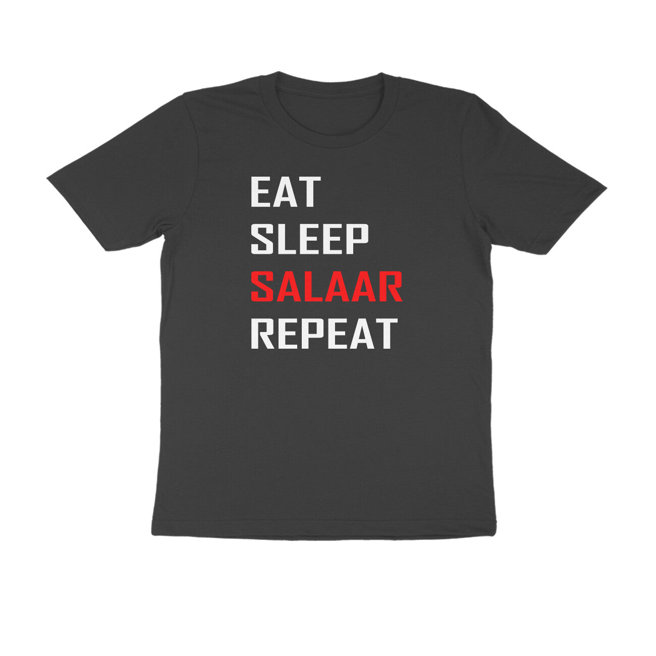 Eat sleep salaar repeat men's t-shirt-Black-Snapper Choice
