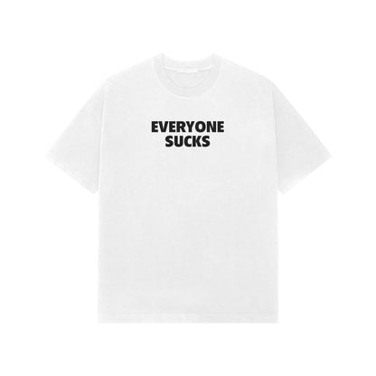 Everyone sucks premium oversized tshirt-White-Snapper Choice