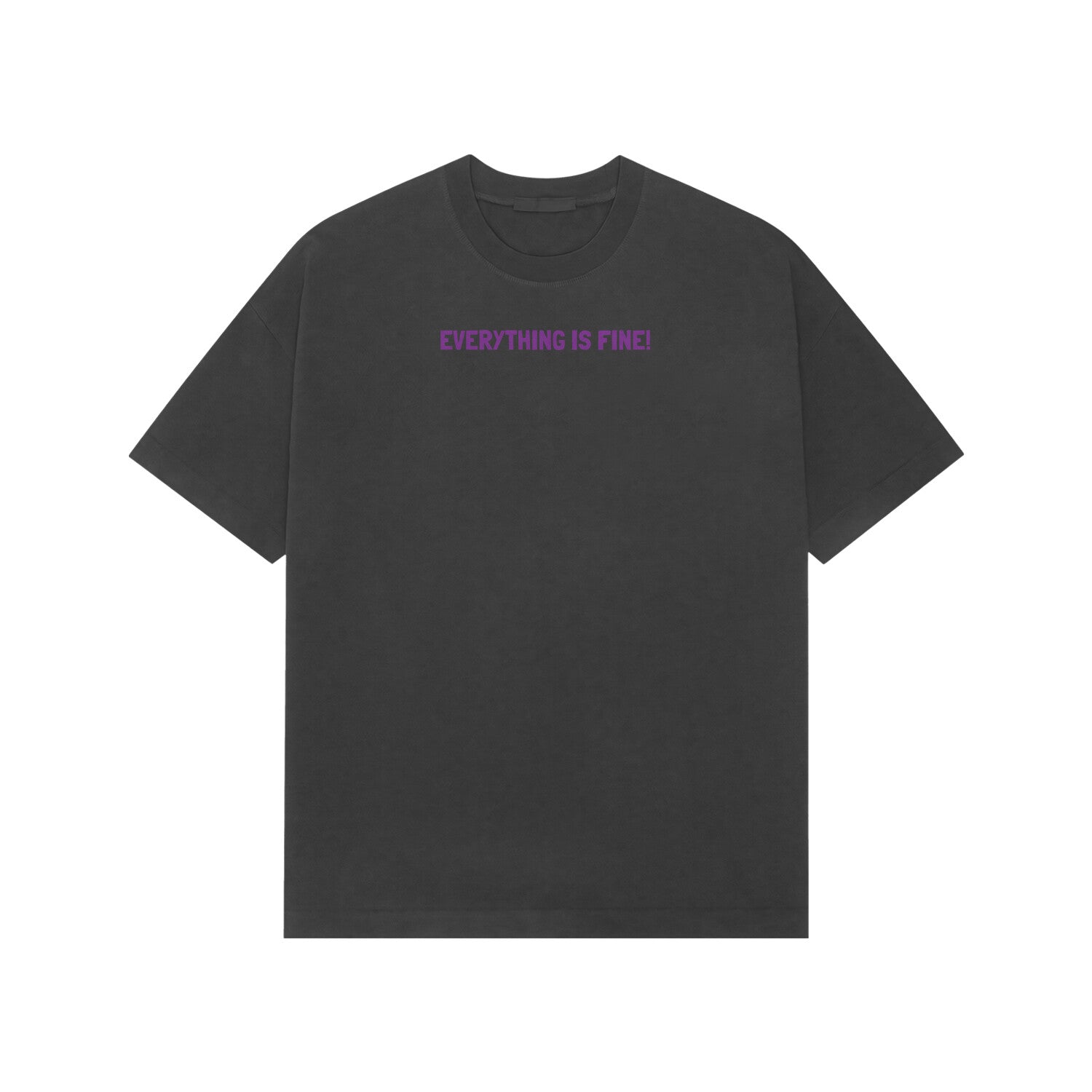 Everything is fine premium oversized t-shirt-Black-Snapper Choice