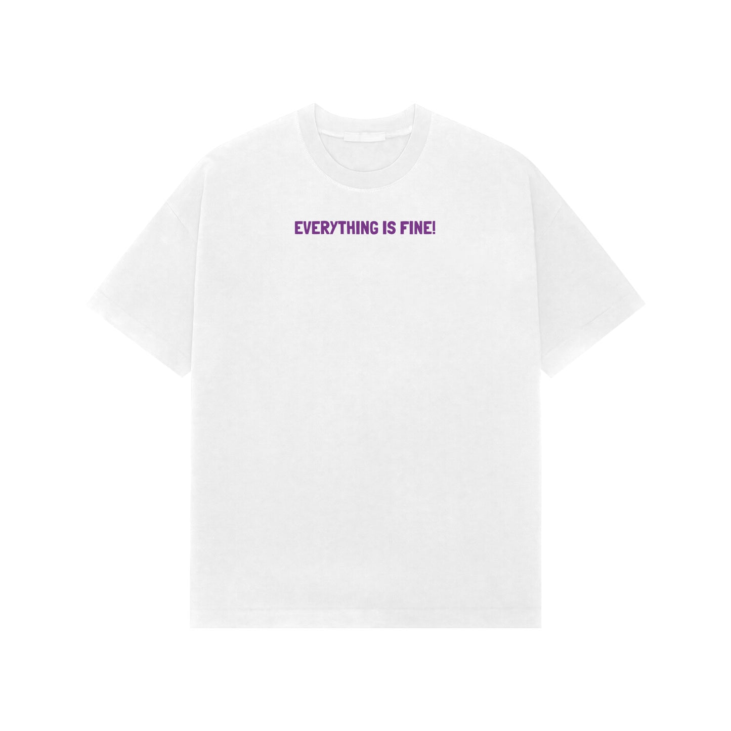 Everything is fine premium oversized t-shirt-White-Snapper Choice