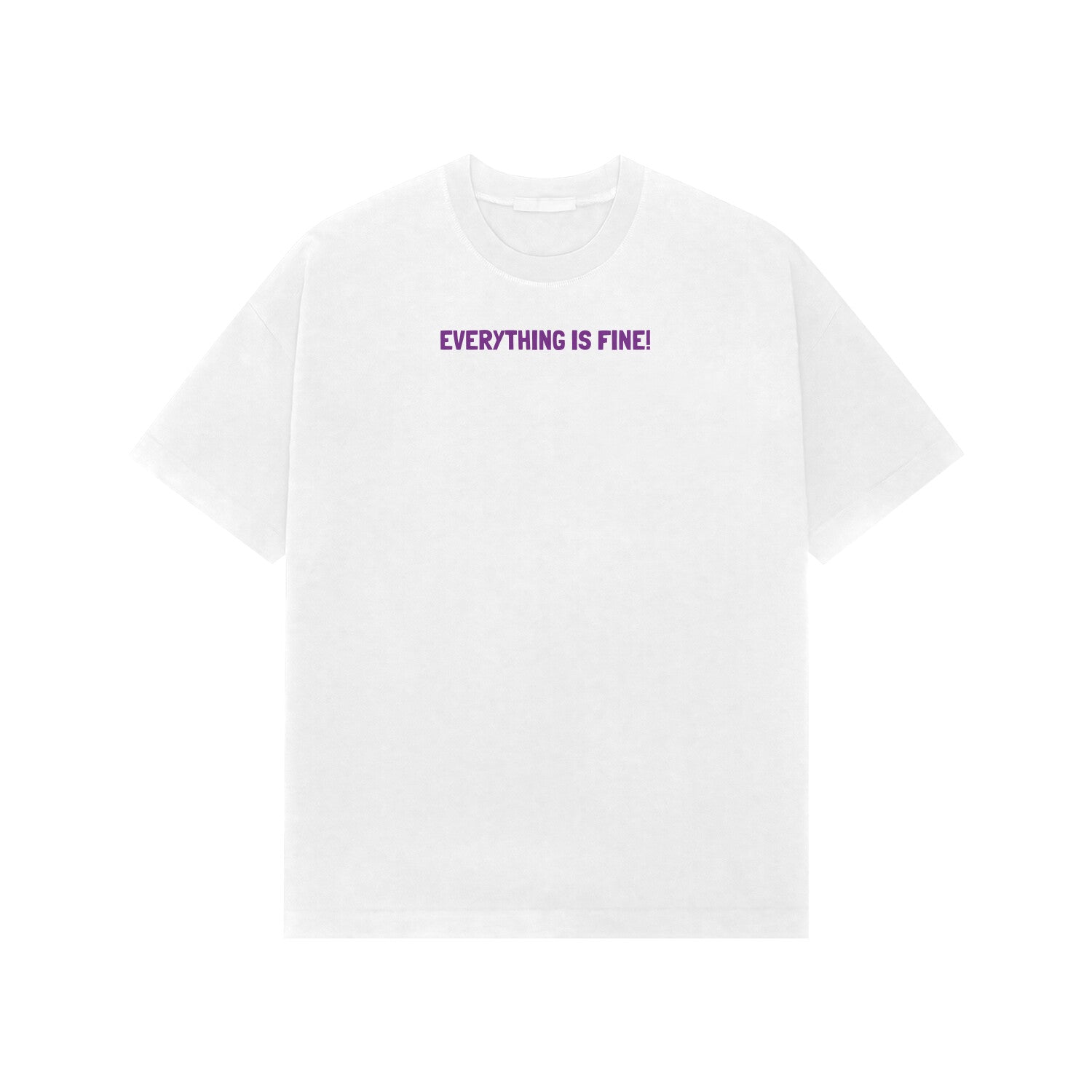 Everything is fine premium oversized t-shirt-White-Snapper Choice