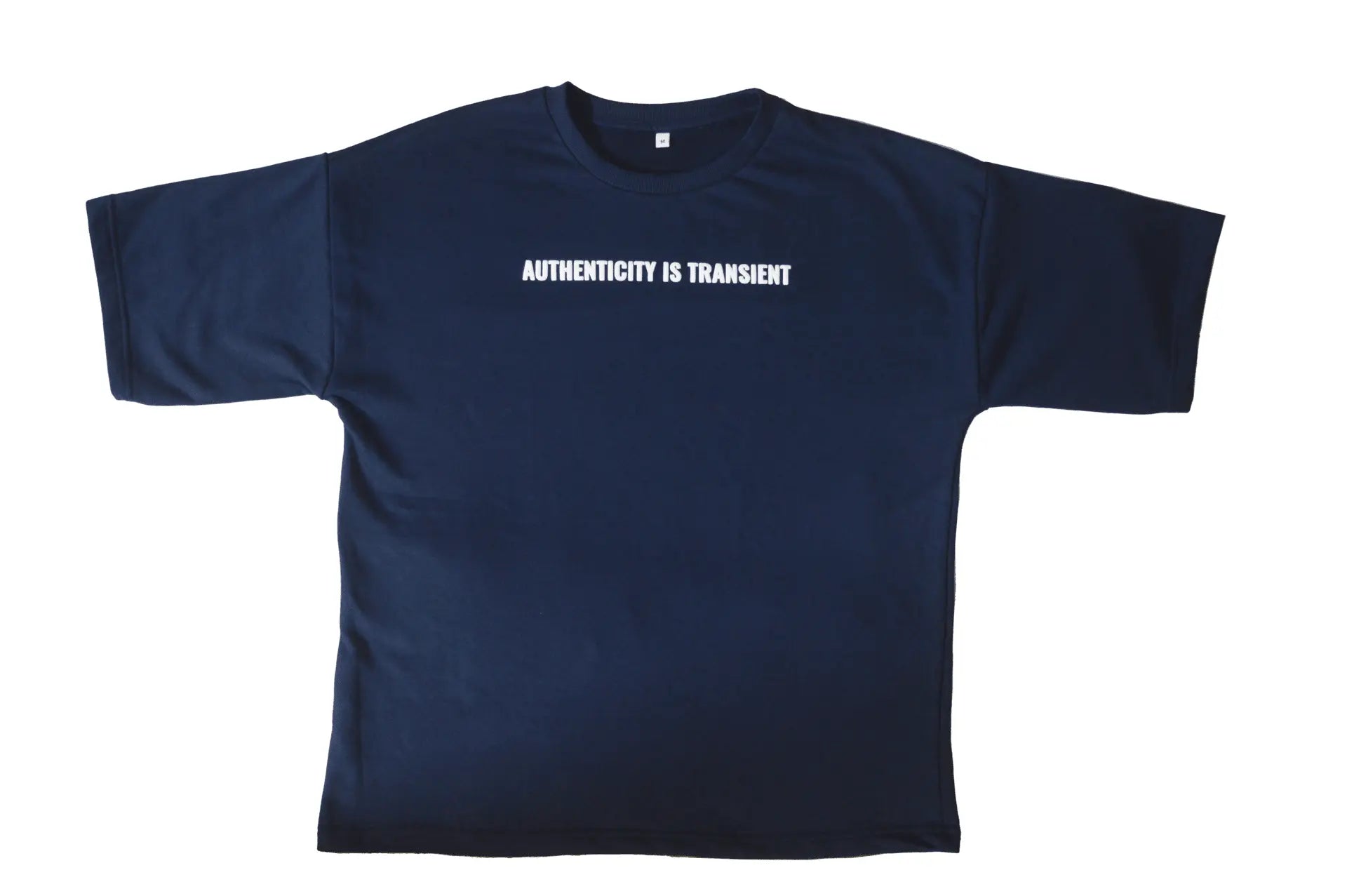 Authenticity is transient Terry oversized tshirt Navy blue - Snapper Choice