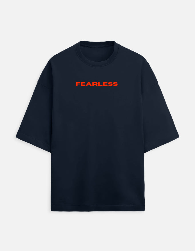 Fearless Unisex Terry Oversized Tee-Navy Blue-Snapper Choice