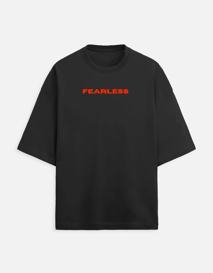 Fearless Unisex Terry Oversized Tee-Black-Snapper Choice