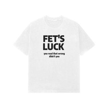 Fet's Luck Premium Oversized tshirt-White-Snapper Choice