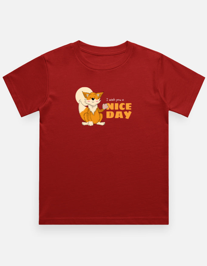 I wish you a nice day kids tshirt-Red-Snapper Choice