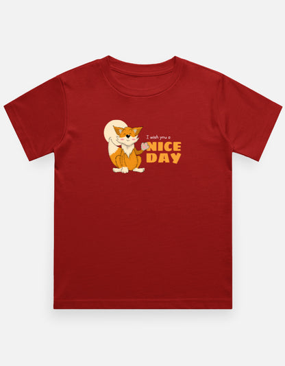 I wish you a nice day kids tshirt-Red-Snapper Choice