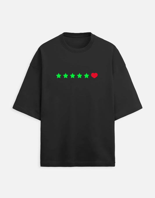 Cinephile Rating Unisex Terry Oversized Tee-Black-Snapper Choice