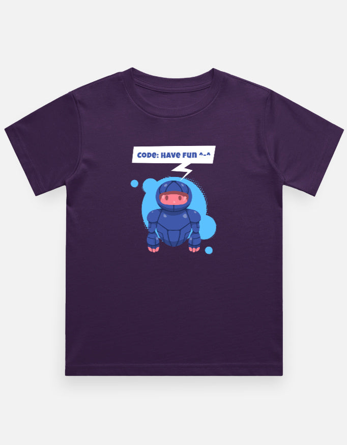 Code Kids tshirt-Purple-Snapper Choice