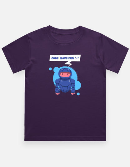 Code Kids tshirt-Purple-Snapper Choice