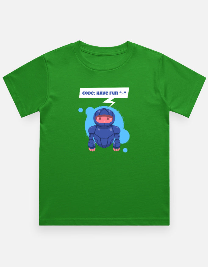 Code Kids tshirt-Flag Green-Snapper Choice