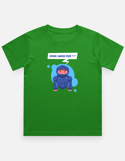 Code Kids tshirt-Flag Green-Snapper Choice