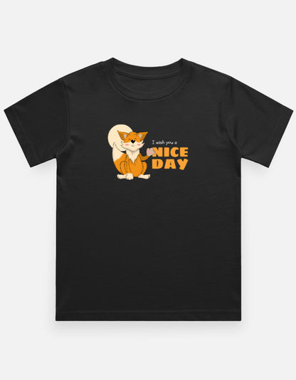 I wish you a nice day kids tshirt-Black-Snapper Choice