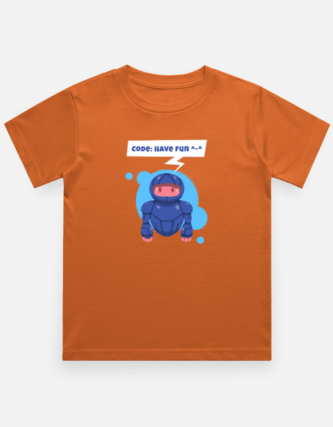 Code Kids tshirt-Orange-Snapper Choice