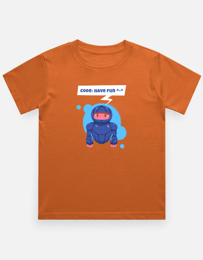Code Kids tshirt-Orange-Snapper Choice