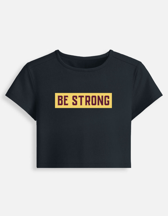 Be Strong Baby Tee-Navy Blue-Snapper Choice