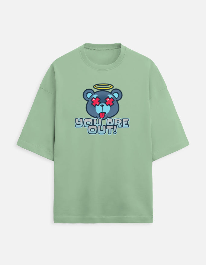 You are out Unisex Terry Oversized Tee-Jade-Snapper Choice