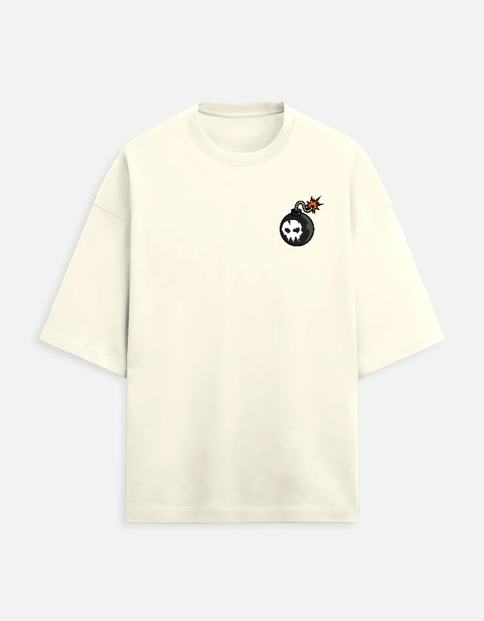 Bomber Unisex Terry Oversized Tee-Off White-Snapper Choice
