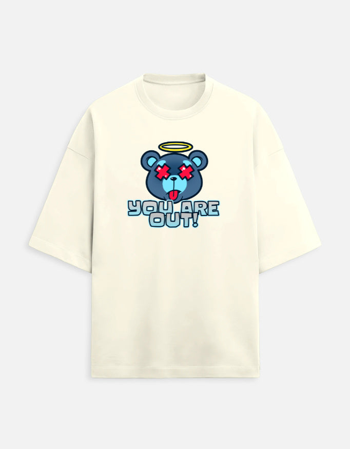 You are out Unisex Terry Oversized Tee-Off White-Snapper Choice