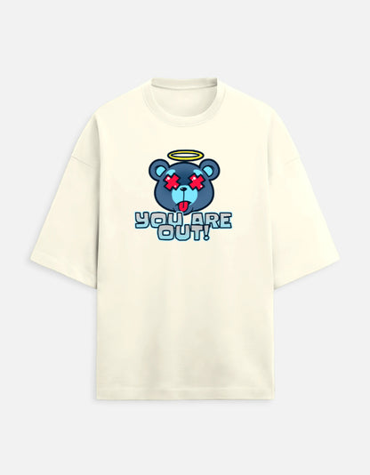 You are out Unisex Terry Oversized Tee-Off White-Snapper Choice