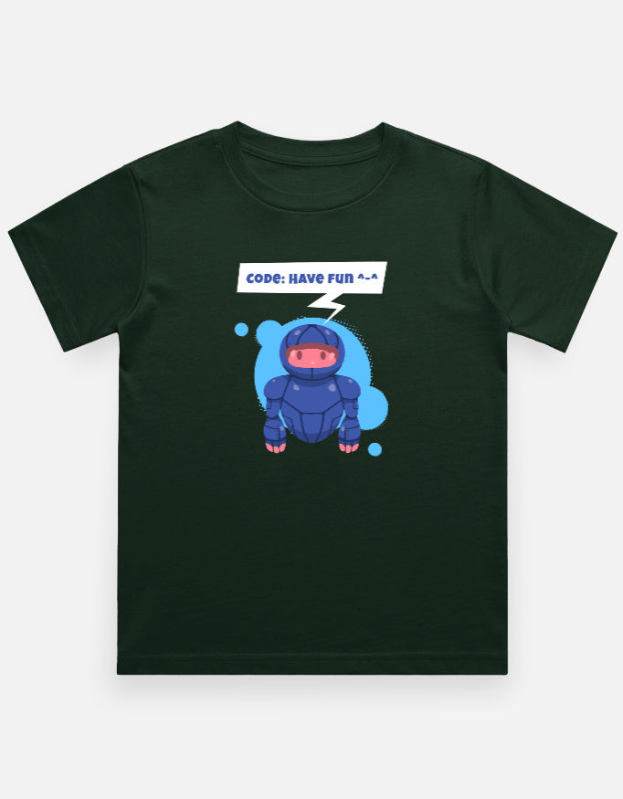 Code Kids tshirt-Bottle Green-Snapper Choice