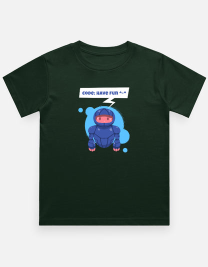 Code Kids tshirt-Bottle Green-Snapper Choice