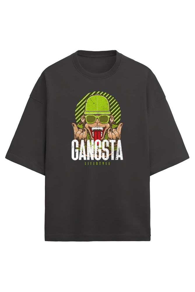 Gangsta terry Oversized tshirt-Black-Snapper Choice