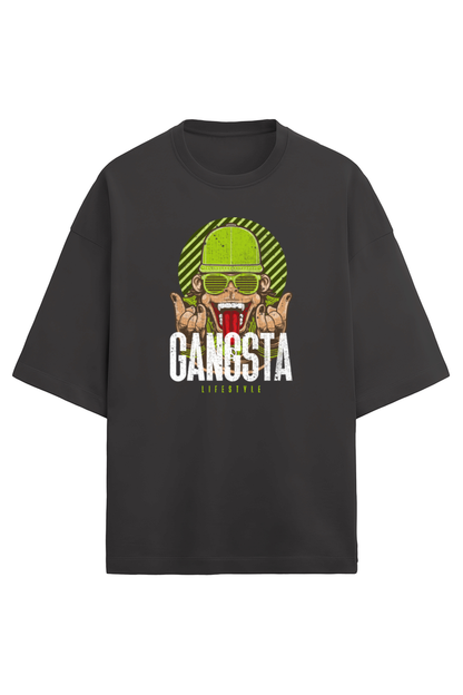 Gangsta terry Oversized tshirt-Black-Snapper Choice