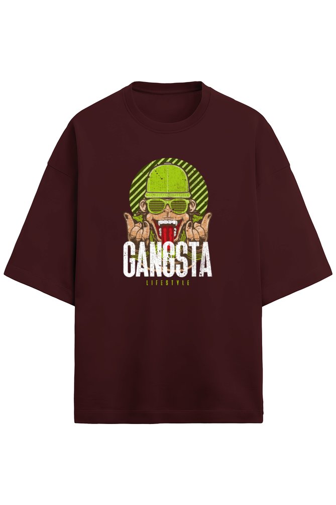 Gangsta terry Oversized tshirt-Maroon-Snapper Choice